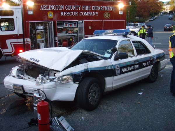 A Arlington County Police Car Accident on Lee Highway & North 24th Street