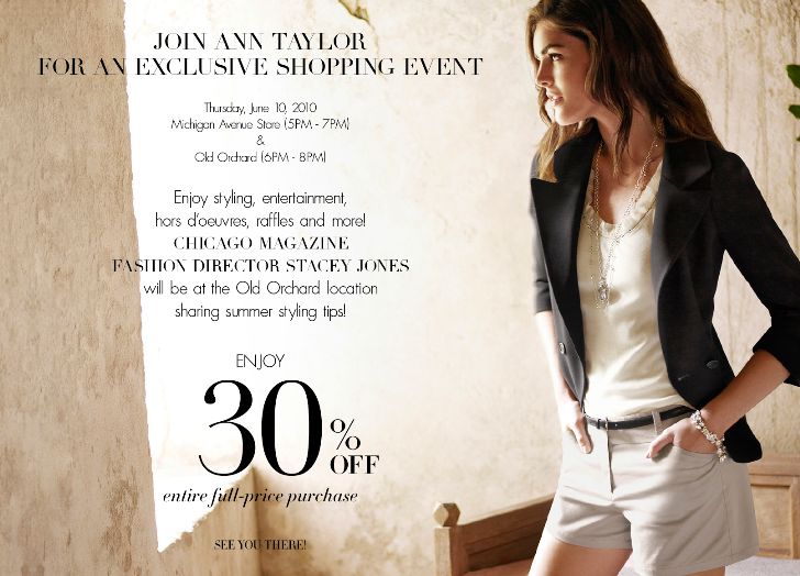 Ann Taylor Chicago Events 6/10