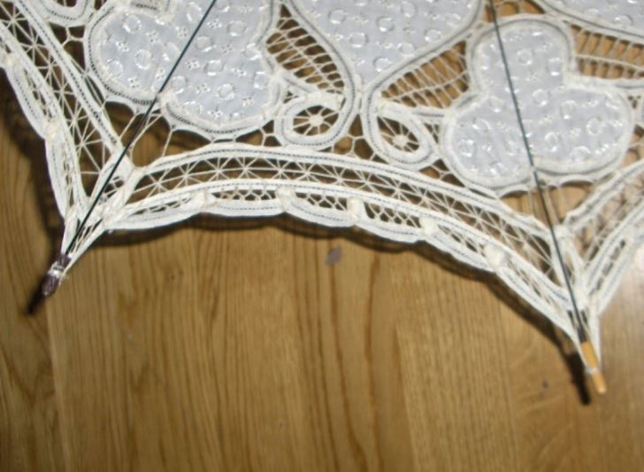 Two spokes of a parasol