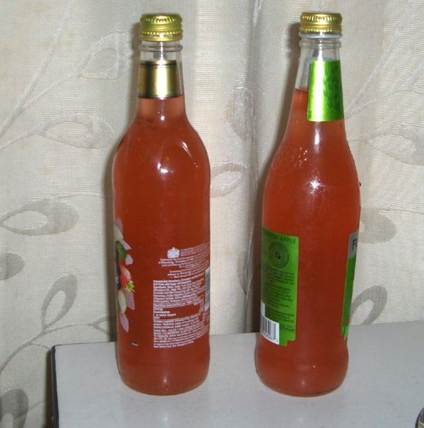 Pink elderflower cordial