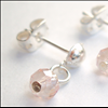 Pale Pink Earrings Studs