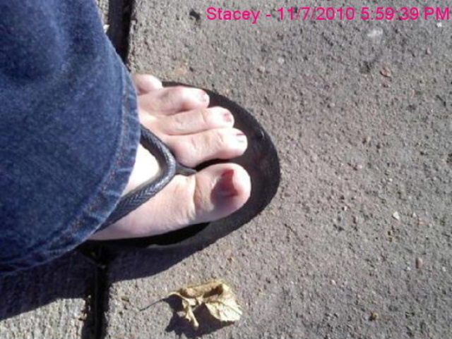 Stacey's pretty toes