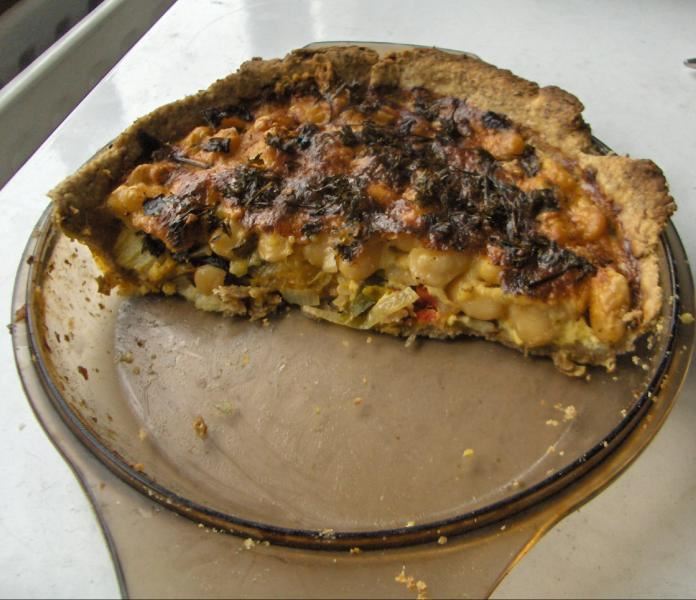 Butterbean and onion pie