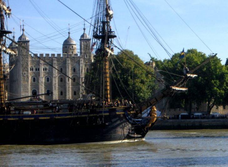 Tall ship at the Tower of London