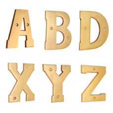 5 Inch House Numbers and Brass Letters