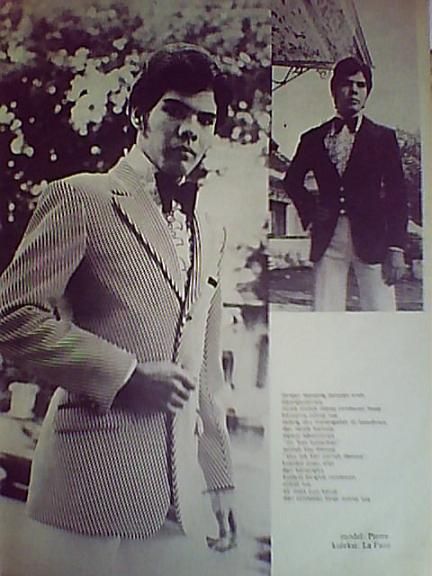 Indonesian male fashion model Pierre Gruno 1973