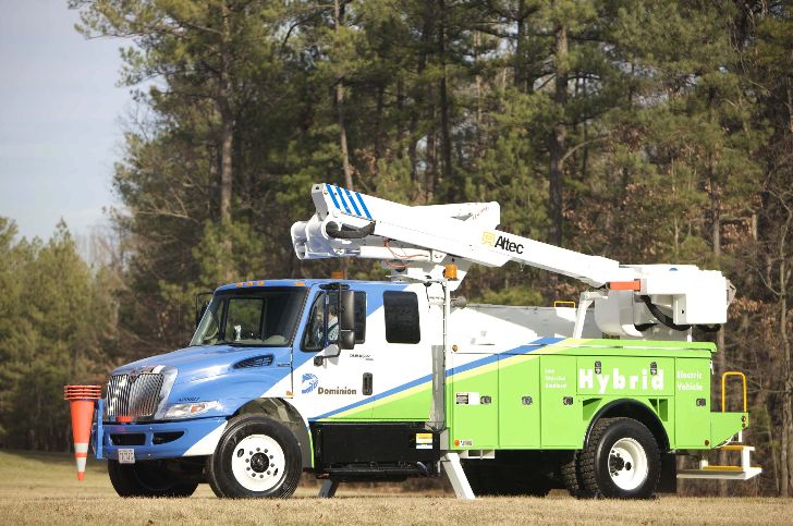 2011 dominion virginia power hybrid bucket truck