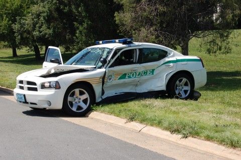 A NVCC Police Car Accident On Thursday Afternoon @ Loudoun campus